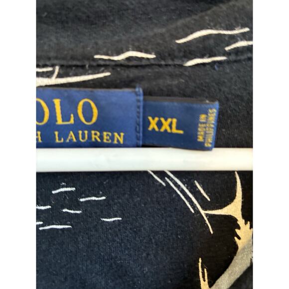 VTG 90s Polo Ralph Lauren Sailfish Shirt Mens 2XL Marlin Graphic Print Fish Polo - Picture 3 of 10